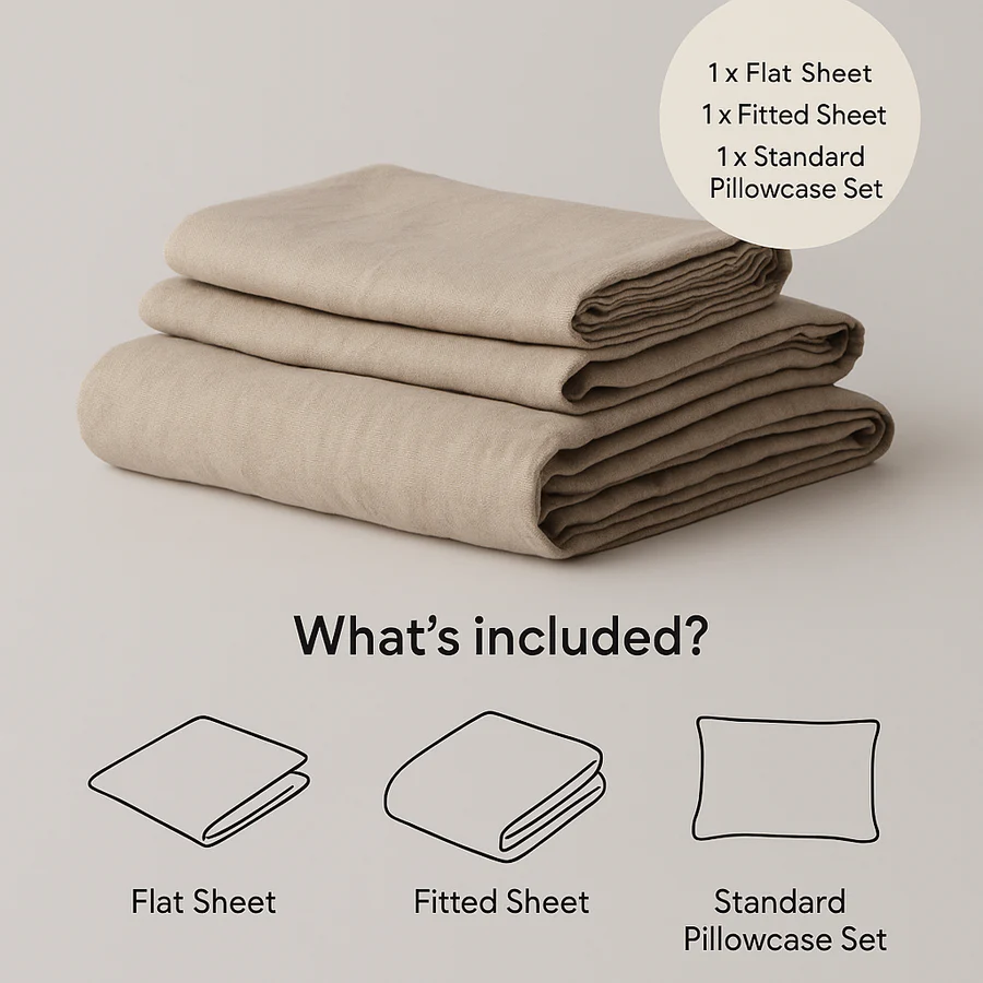Oeko-Tex® 100% Natural Linen Bedset